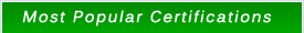 Most Popular Certifications